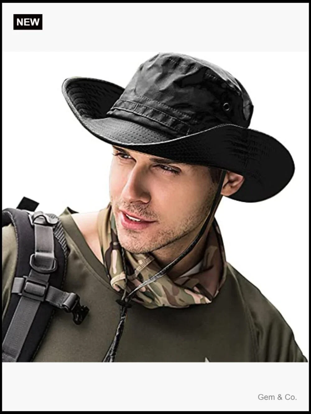 UPF 50+ Boonie Hat Sun Bucket Hat for Hiking Fishing